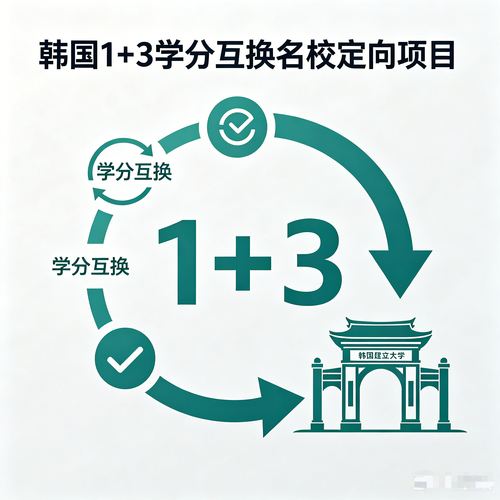 哈尔滨韩国留学1+3学分互换项目（名校定向）